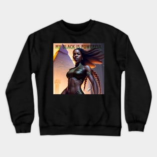 Powerful Black Crewneck Sweatshirt